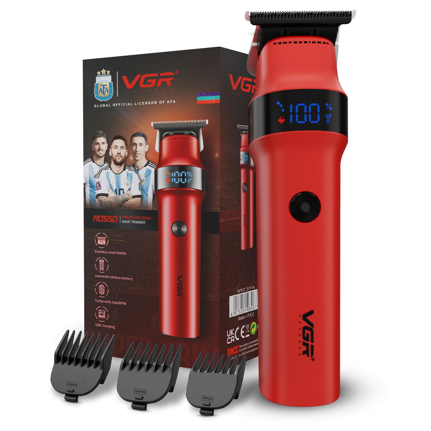 VGR Rosso Hair Trimmer