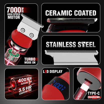 VGR Rosso Hair Trimmer