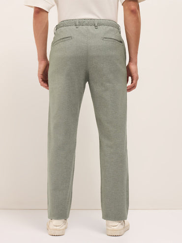 Men Mid Rise Solid Straight Fit Casual Trousers TRO-AMTER-OL