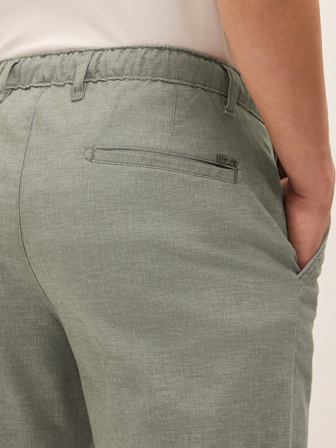 Men Mid Rise Solid Straight Fit Casual Trousers TRO-AMTER-OL