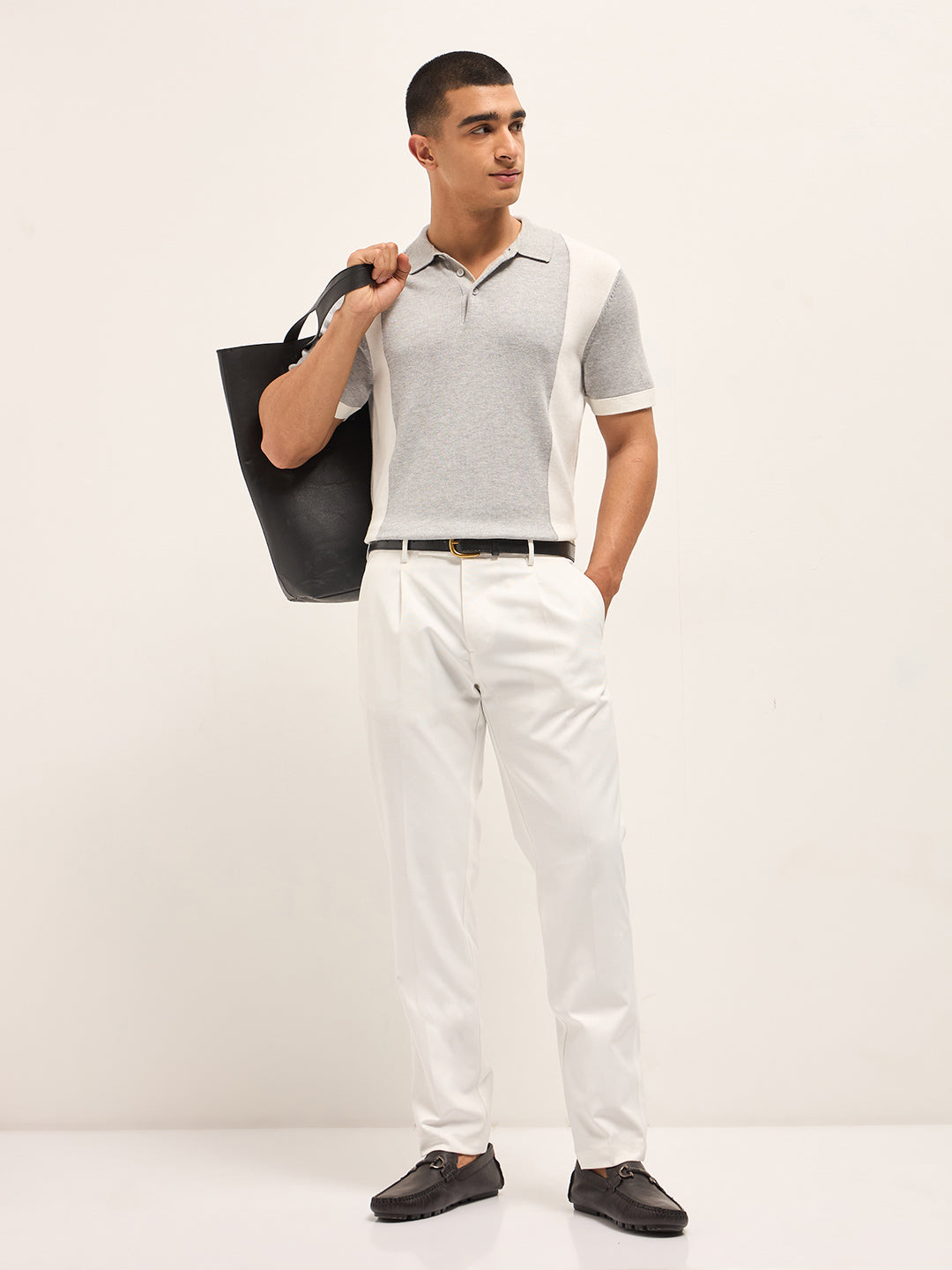 Men's Solid Regular Fit Formal Trouser TRO-ANAKIN-WH