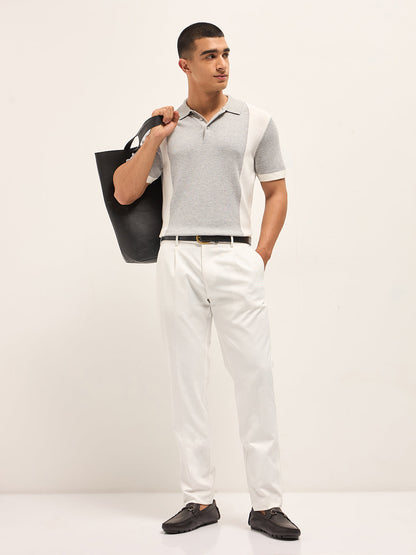 Men's Solid Regular Fit Formal Trouser TRO-ANAKIN-WH