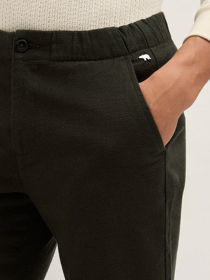 Men Solid Cotton Straight Fit Casual Trousers TRO-ARTAE-OL