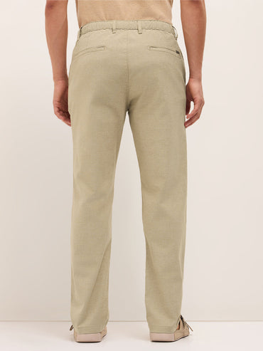 Men Mid Rise Solid Straight Fit Casual Trousers TRO-DELARA-MT