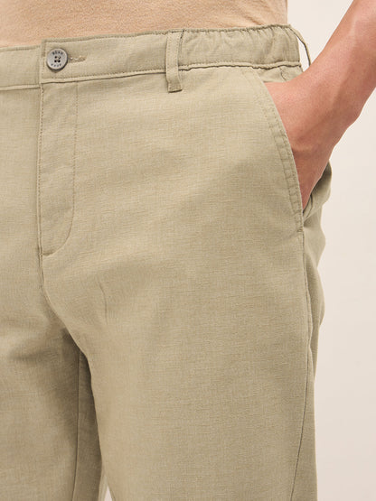 Men Mid Rise Solid Straight Fit Casual Trousers TRO-DELARA-MT