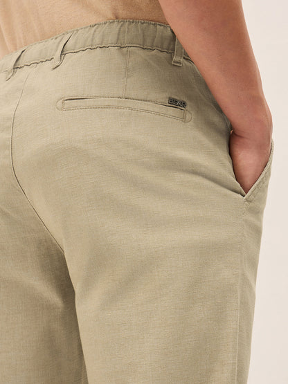 Men Mid Rise Solid Straight Fit Casual Trousers TRO-DELARA-MT