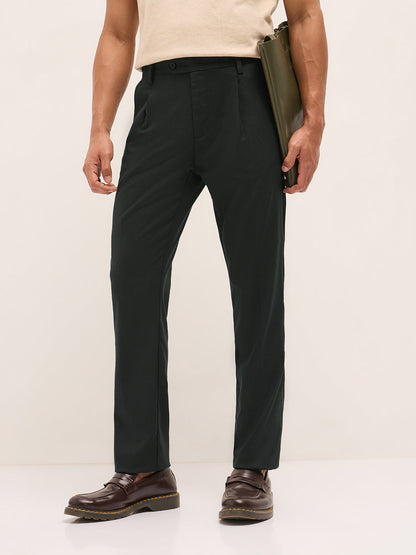 Men's Textured Regular Fit Formal Trouser TRO-GATAEK-GR