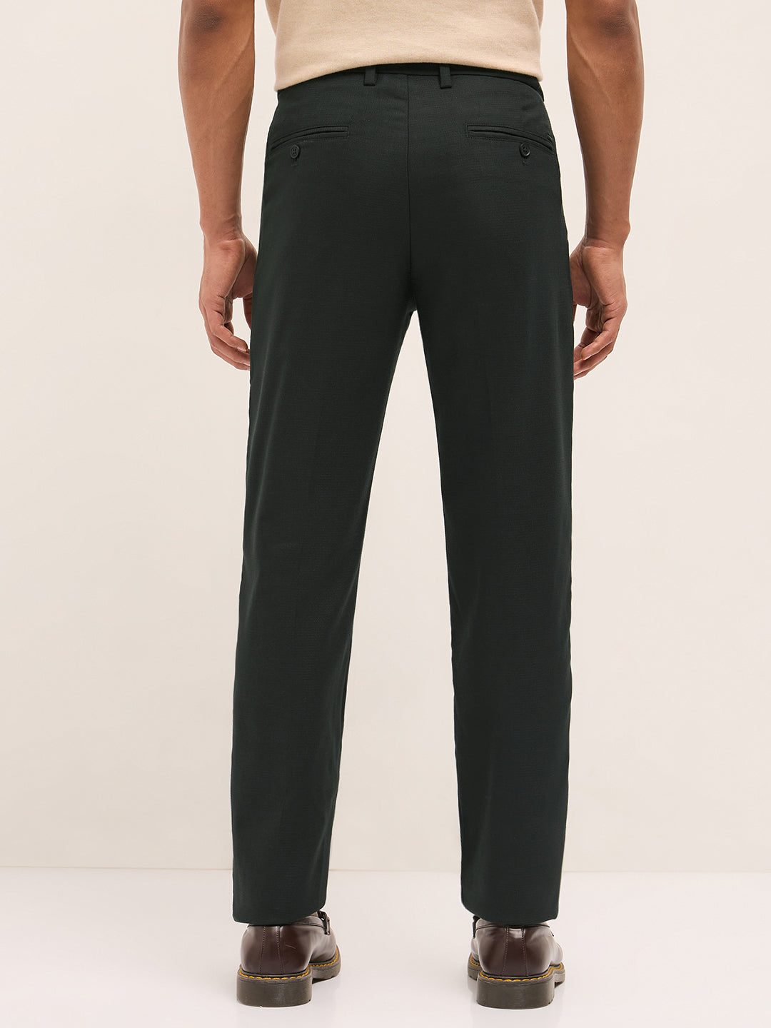 Men's Textured Regular Fit Formal Trouser TRO-GATAEK-GR