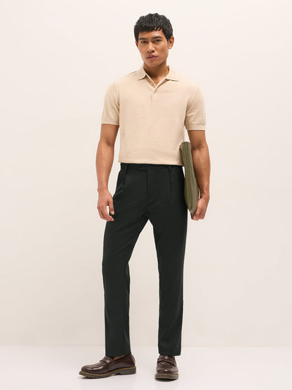 Men's Textured Regular Fit Formal Trouser TRO-GATAEK-GR