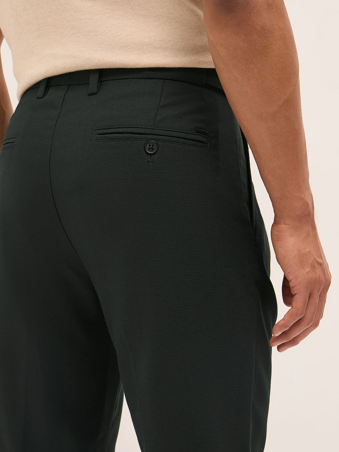 Men's Textured Regular Fit Formal Trouser TRO-GATAEK-GR