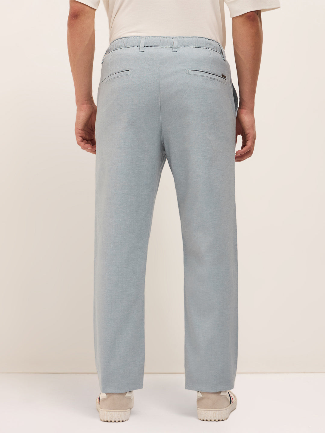 Men Mid Rise Solid Straight Fit Casual Trousers TRO-JAKER-BL