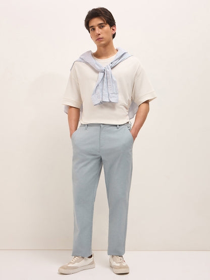 Men Mid Rise Solid Straight Fit Casual Trousers TRO-JAKER-BL