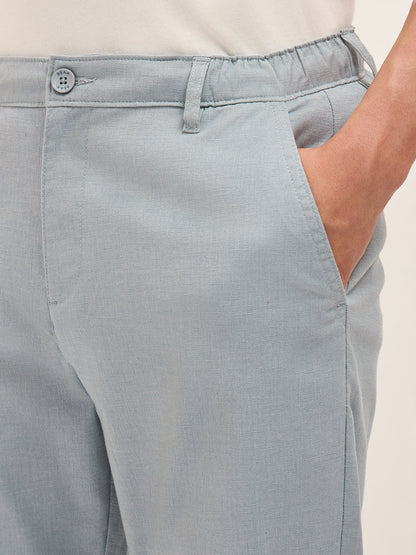 Men Mid Rise Solid Straight Fit Casual Trousers TRO-JAKER-BL