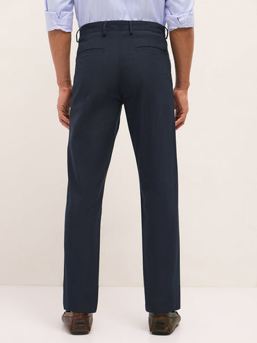 Men's Woven Striped Regular Fit Formal Trouser TRO-ARVIL-BL
