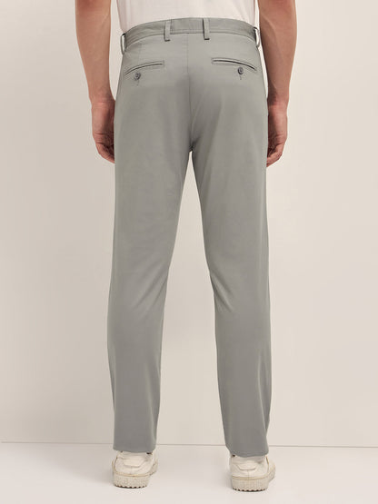 Men Solid Cotton Slim Fit Casual Trouser TRO-MANIL-GY
