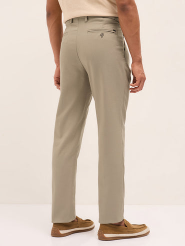 Men's Woven Textured Regular Fit Formal Trouser TRO-MIRAE-BG