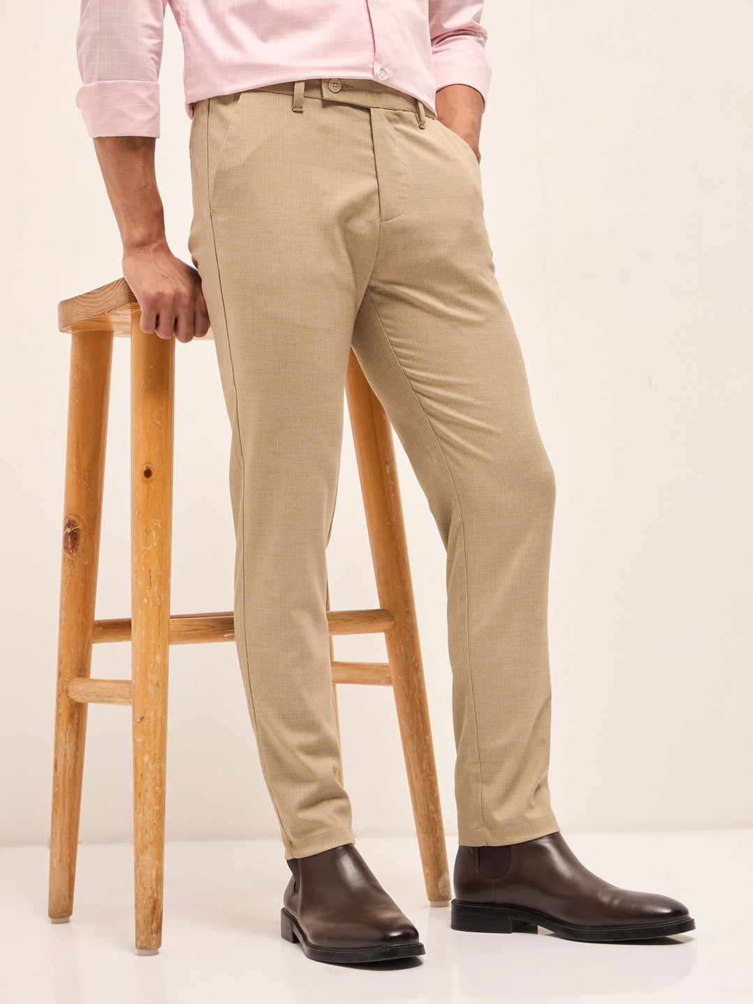 Men's Striped Slim Fit Formal Trouser | Bear House at Broadway