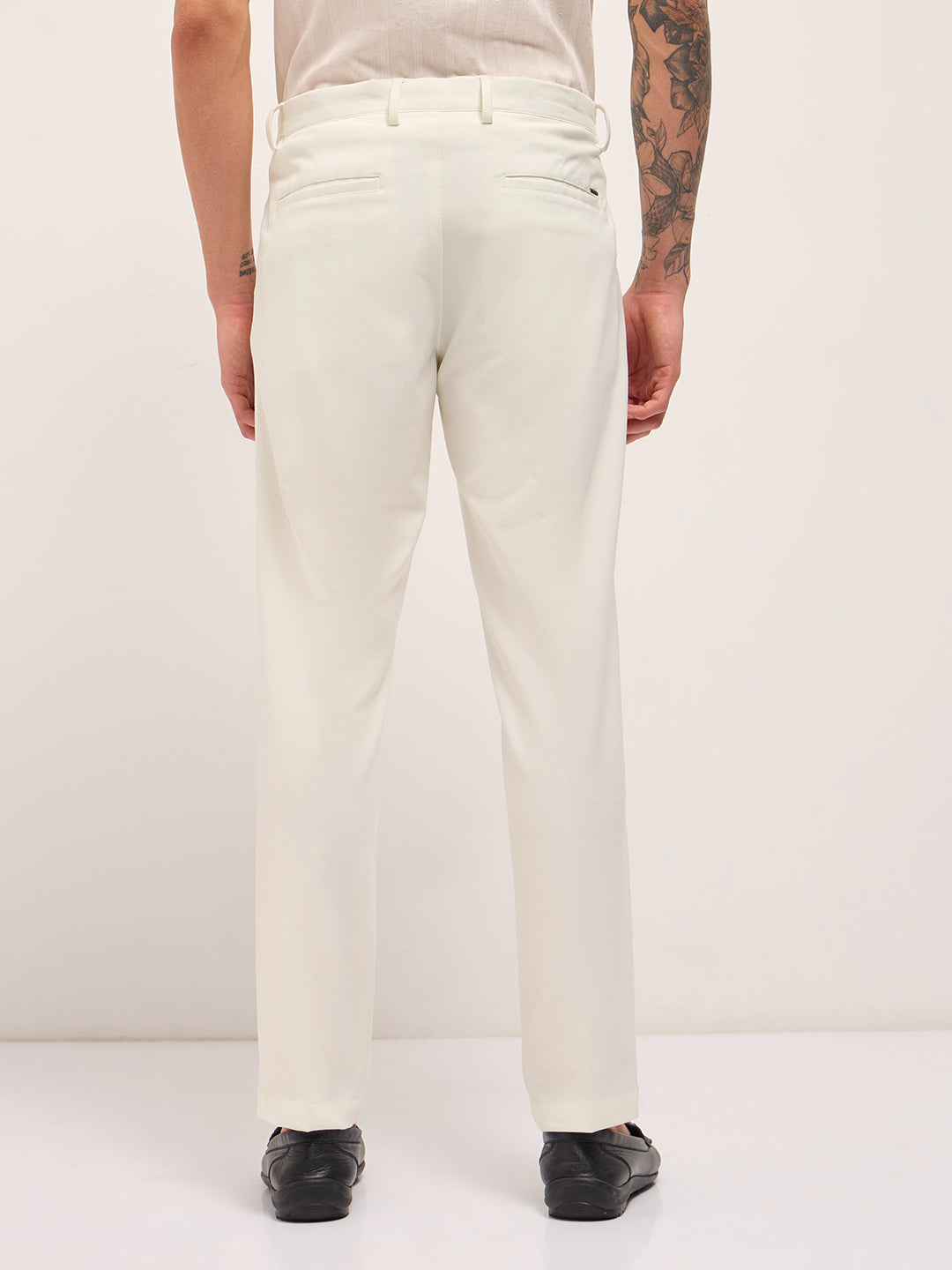 Men's Solid Regular Fit Formal Trouser TRO-NELEO-CR