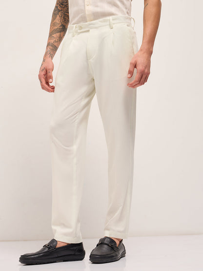 Men's Solid Regular Fit Formal Trouser TRO-NELEO-CR