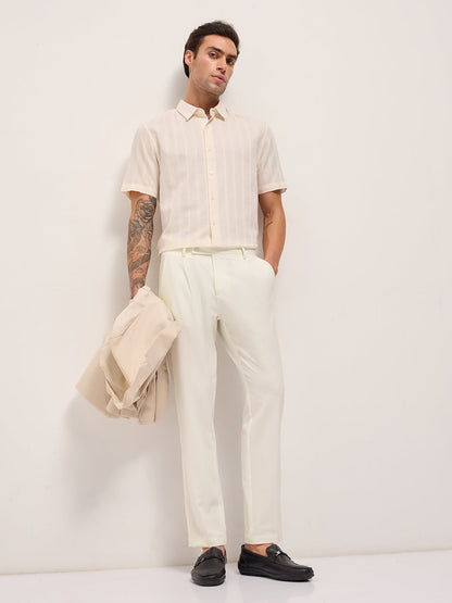 Men's Solid Regular Fit Formal Trouser TRO-NELEO-CR