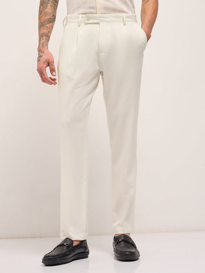 Men's Solid Regular Fit Formal Trouser TRO-NELEO-CR