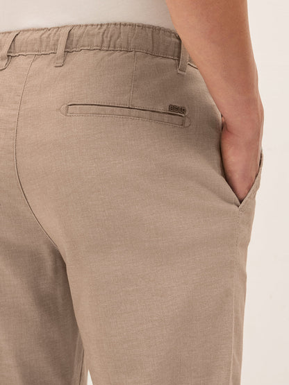 Men Mid Rise Solid Straight Fit Casual Trousers TRO-SHANG-BR