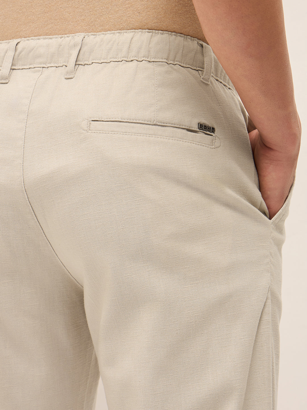 Men Mid Rise Solid Straight Fit Casual Trousers TRO-TELUNE-BG