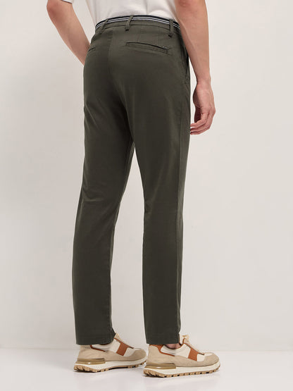 Men Solid Cotton Straight Fit Casual Trouser TRO-VANAC-OL