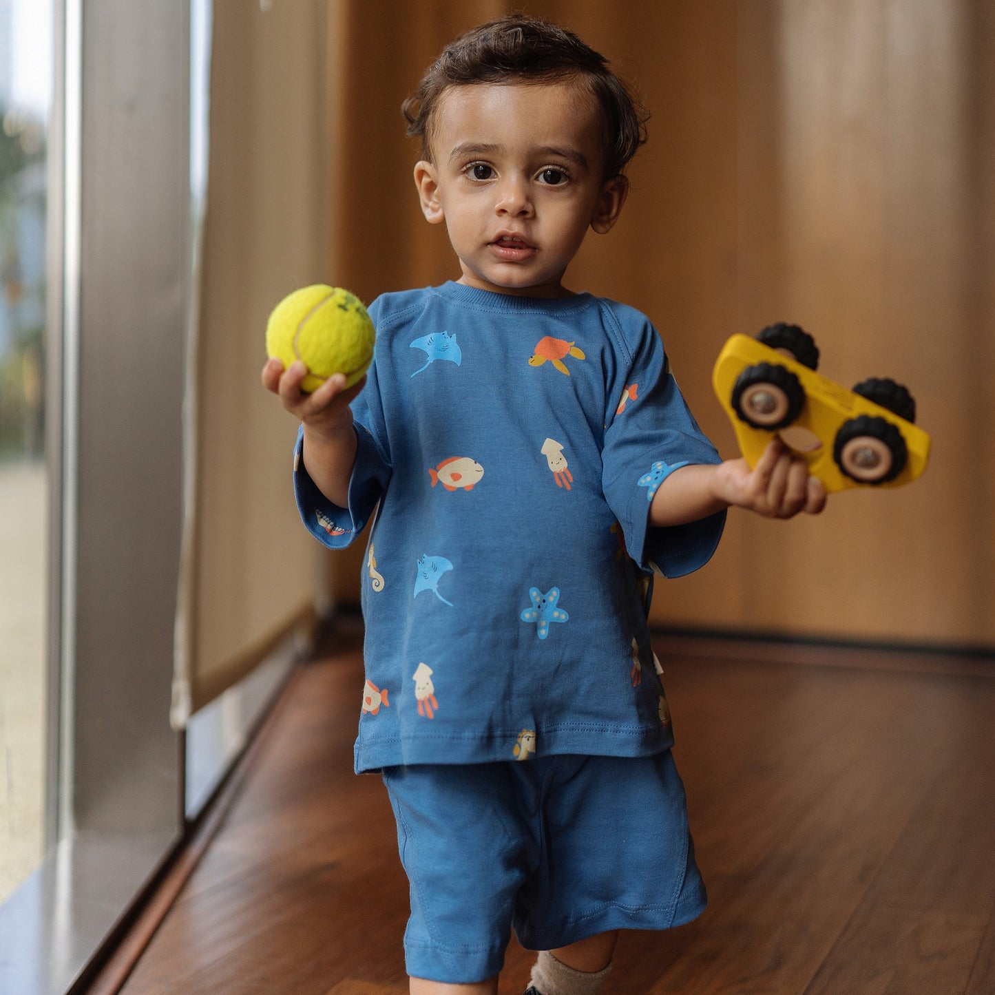 Cotton Tee & Shorts Co-ord Set
