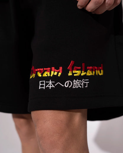 TOKYO ROAR SHORTS - BLACK