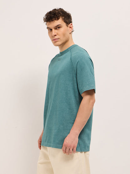 Men's Washed T-Shirt with Tonal Embroidered Branding TSH-BLIP-GR
