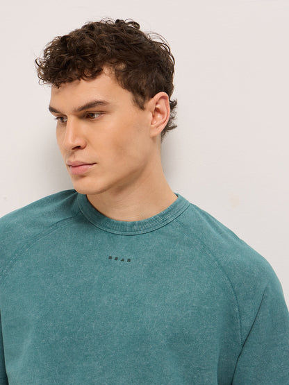 Men's Washed T-Shirt with Tonal Embroidered Branding TSH-BLIP-GR