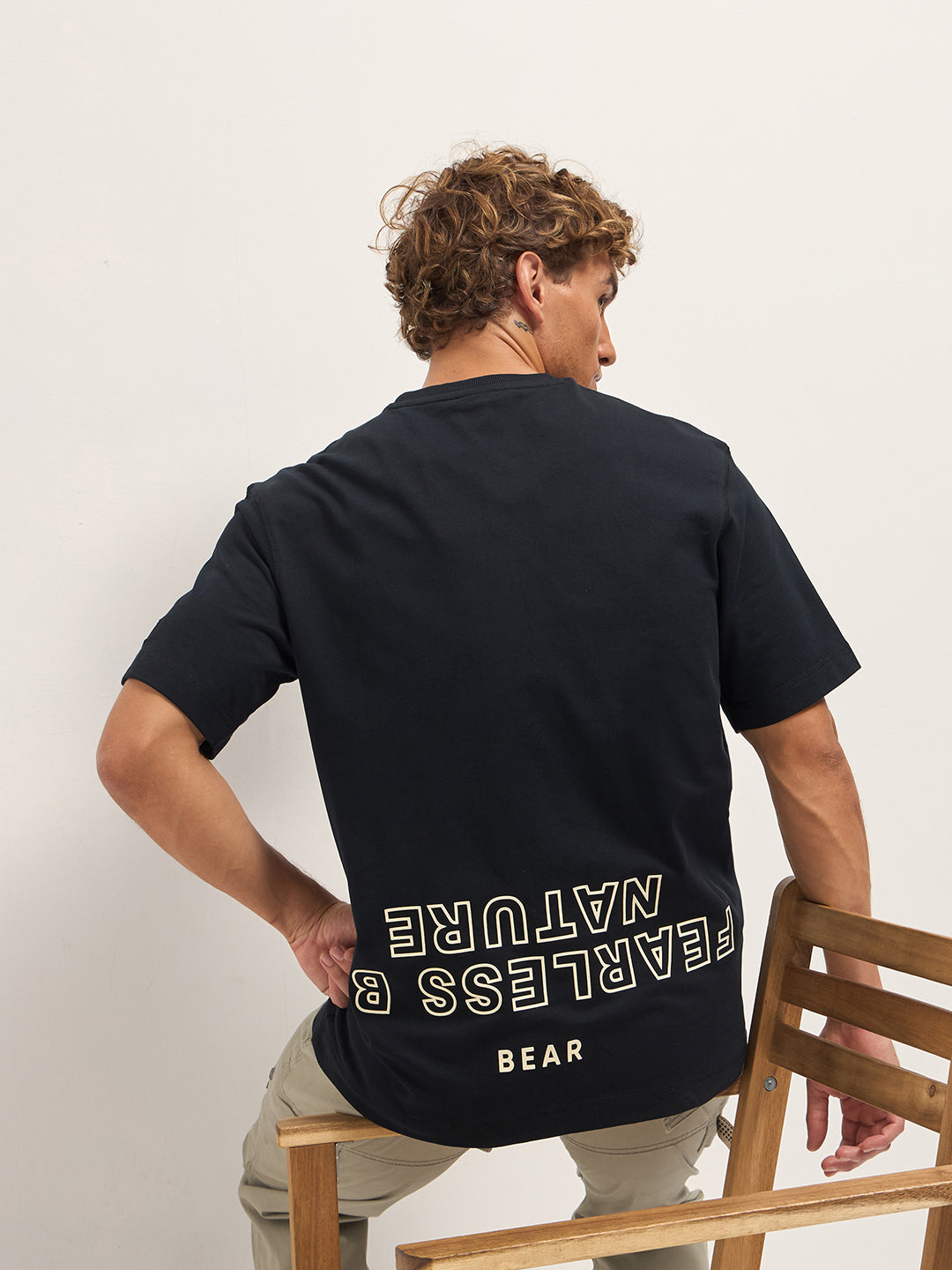 Men's Pure Cotton Graphic Oversized T-Shirt TSH-CIRC-BK