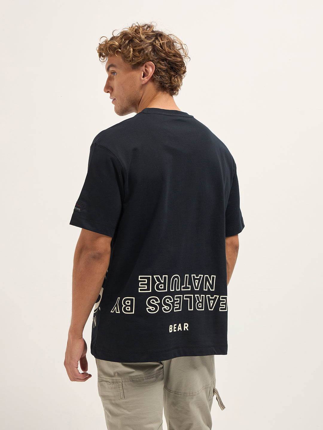 Men's Pure Cotton Graphic Oversized T-Shirt TSH-CIRC-BK