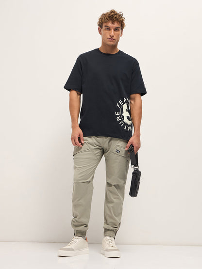 Men's Pure Cotton Graphic Oversized T-Shirt TSH-CIRC-BK