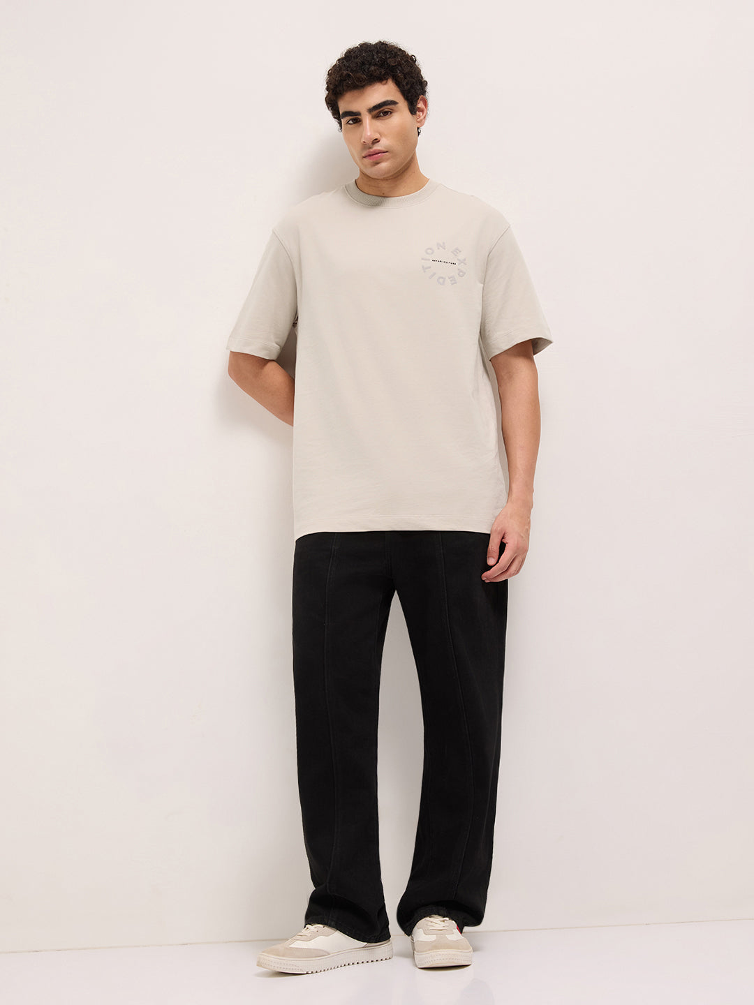 Men Pure Cotton Oversize Fit Crew Neck T-Shirt TSH-EXPE-CR