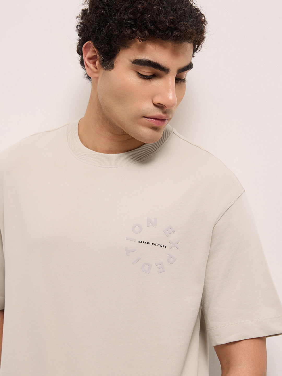 Men Pure Cotton Oversize Fit Crew Neck T-Shirt TSH-EXPE-CR