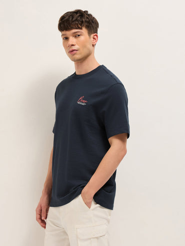 Men Pure Cotton Relax Fit Crew Neck T-Shirt TSH-MIGO-BL