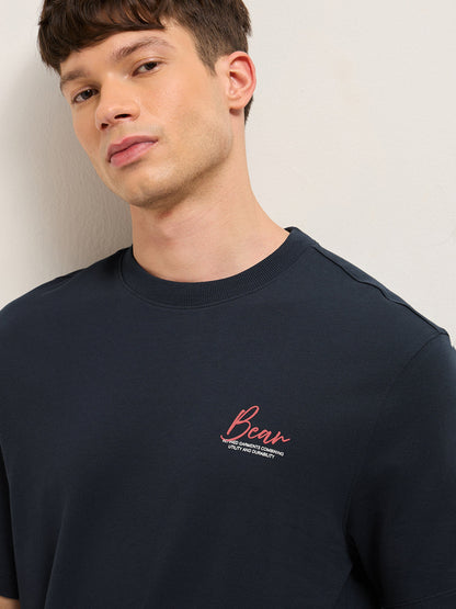 Men Pure Cotton Relax Fit Crew Neck T-Shirt TSH-MIGO-BL