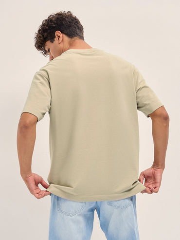 Men Graphic Printed Crew Neck Pure Cotton Oversize Tshirt TSH-ORANGEADE-BG