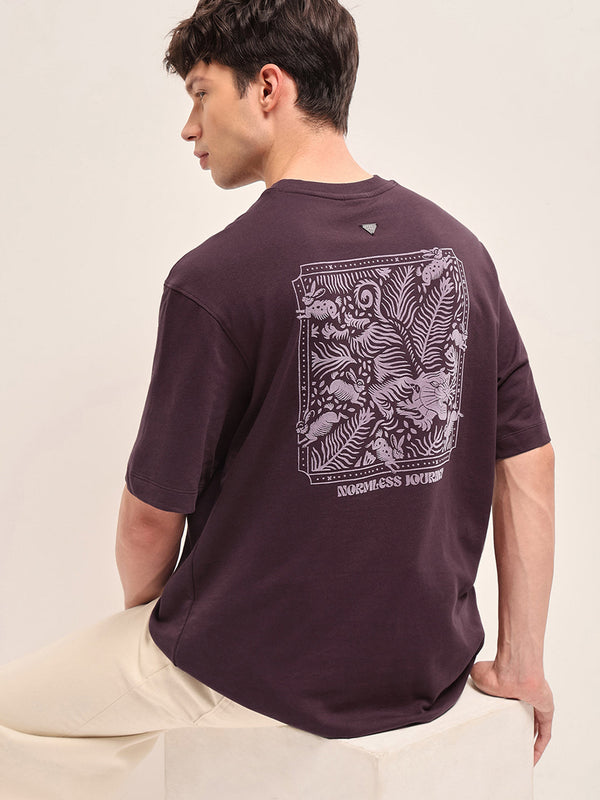 Men Animal Printed Crew Neck Pure Cotton Oversize Tshirt TSH-QUIP-MR