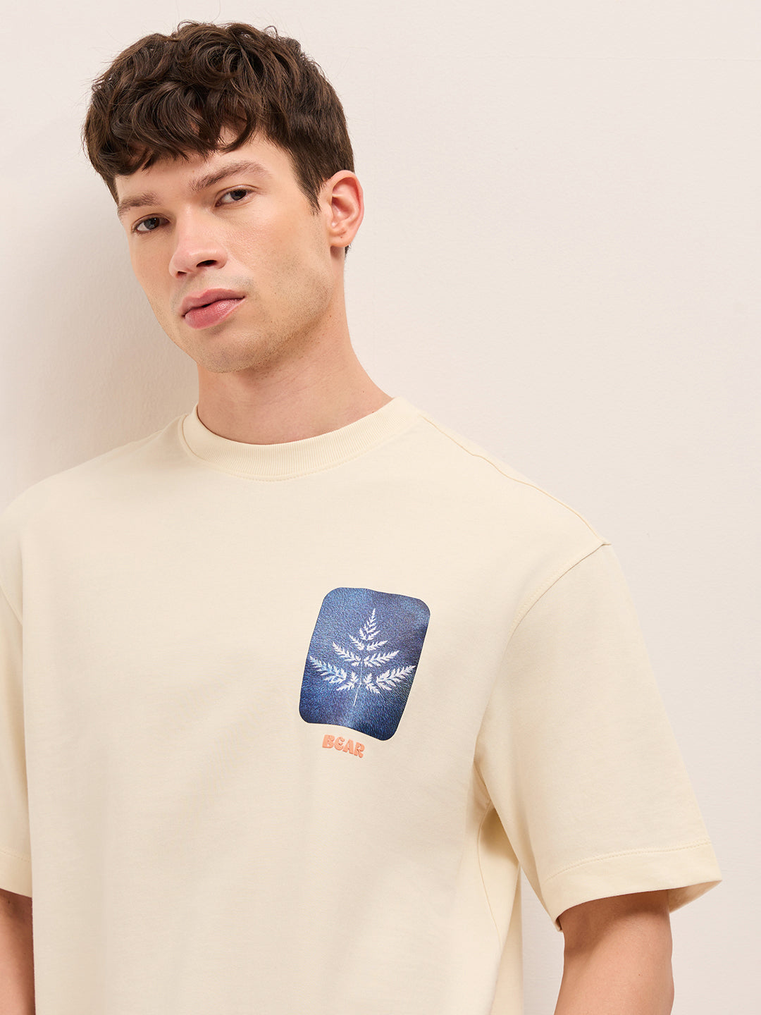 Men Pure Cotton Oversize Fit Crew Neck T-Shirt TSH-SCENE-CR