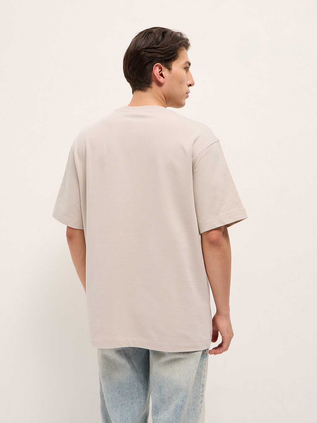 Men Pure Cotton Crew Neck Oversize Fit Tshirt TSH-SHOUT-BG