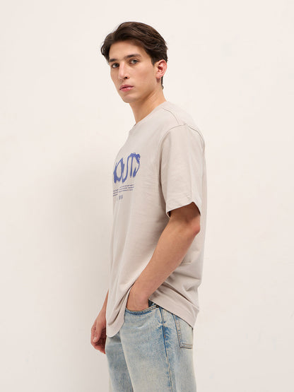 Men Pure Cotton Crew Neck Oversize Fit Tshirt TSH-SHOUT-BG