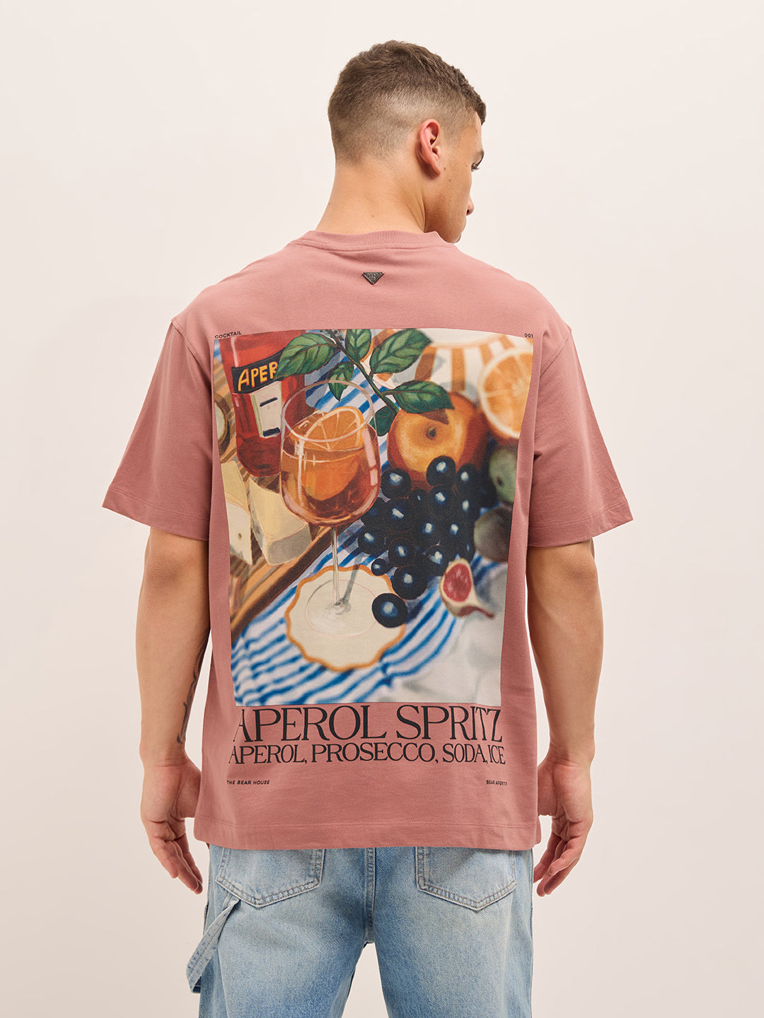 Men Graphic Printed Crew Neck Pure Cotton Oversize Tshirt TSH-SPRITZ-MR