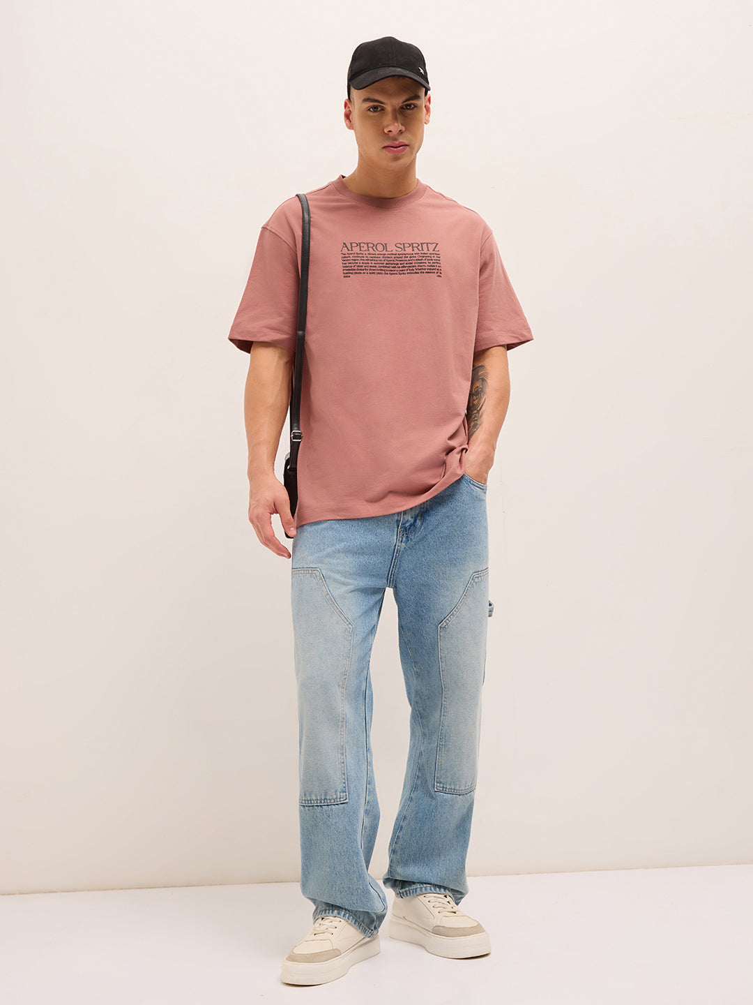 Men Graphic Printed Crew Neck Pure Cotton Oversize Tshirt TSH-SPRITZ-MR