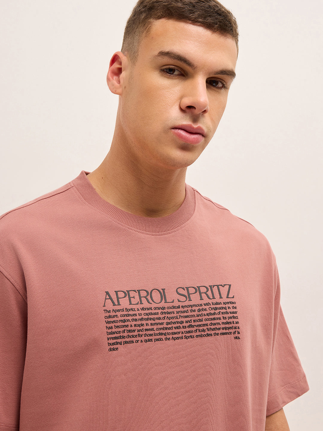 Men Graphic Printed Crew Neck Pure Cotton Oversize Tshirt TSH-SPRITZ-MR