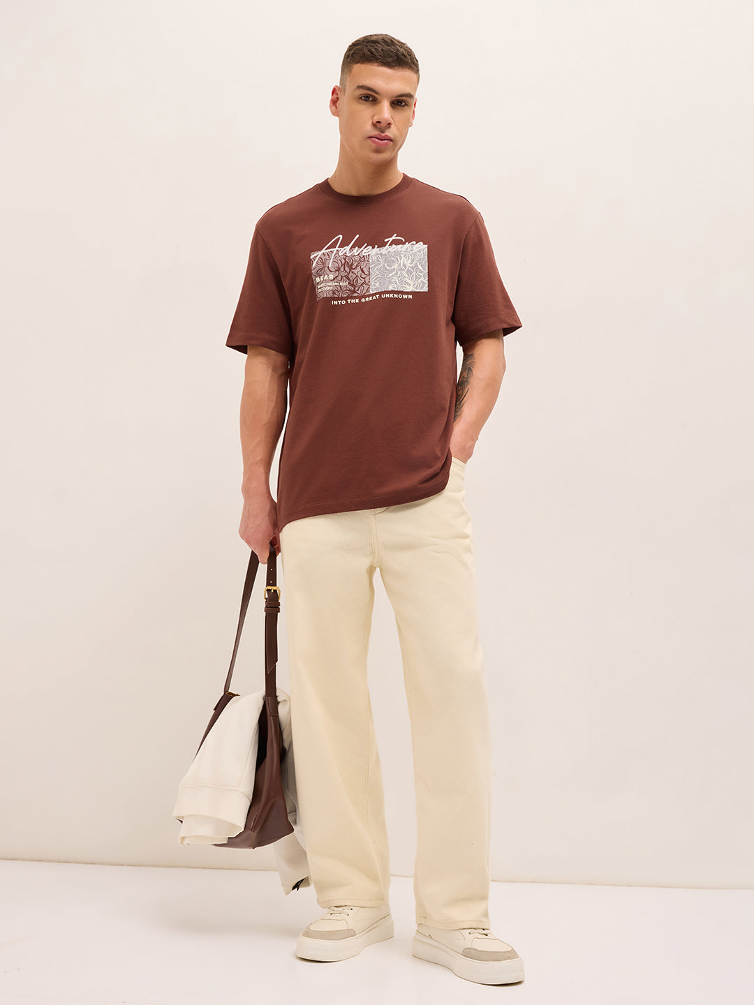 Men Graphic Printed Crew Neck Pure Cotton Relax Fit Tshirt TSH-TAGE-RT