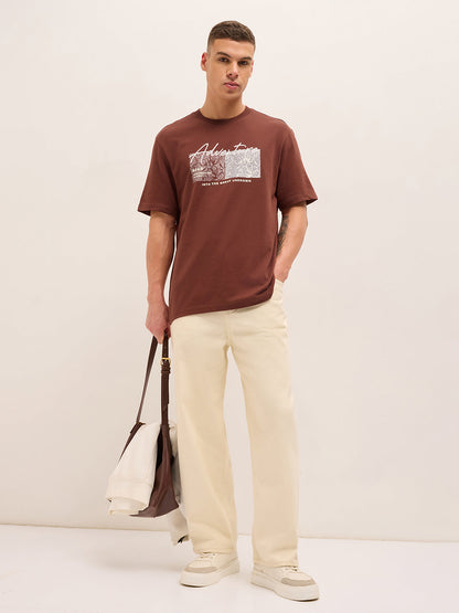 Men Graphic Printed Crew Neck Pure Cotton Relax Fit Tshirt TSH-TAGE-RT