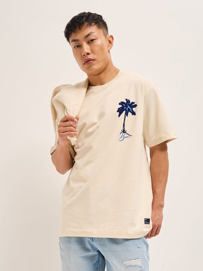 Men's Pure Cotton Graphic Printed OversizeTee TSH-TREE-CR